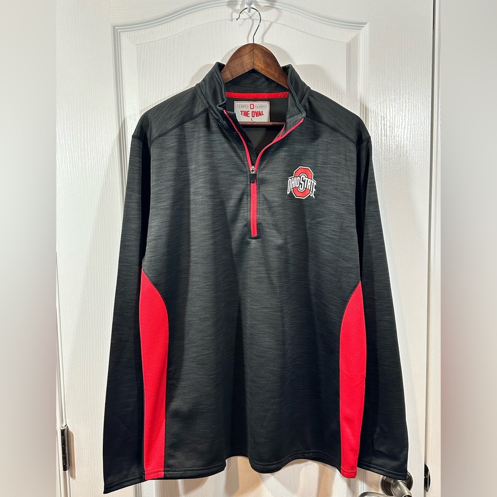 Ohio State Buckeyes 1/4 Zip Pullover Men’s Campus Classics “The Oval” Apparel, L